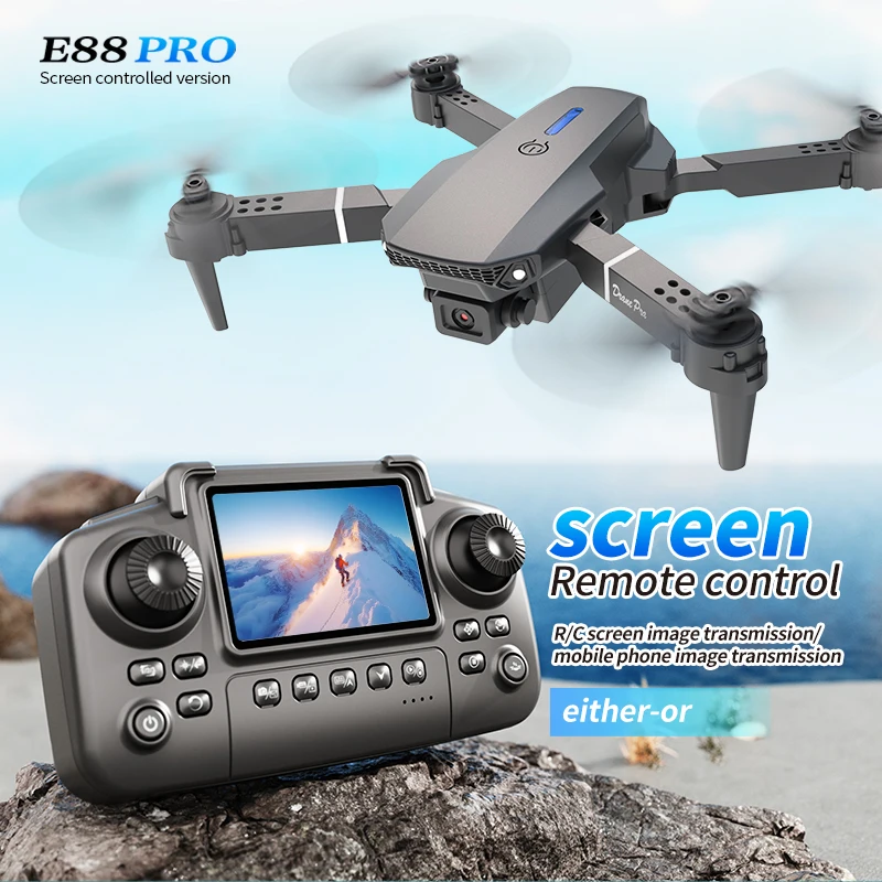 Drone Rc Harness - Professional E88 PRO Drone with screen