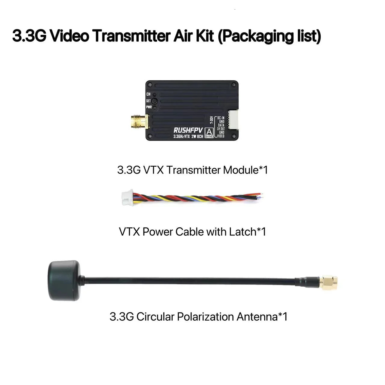 Drone With Rc Remote - RUSHFPV 3.3G 2W VTX Transmitter FPV