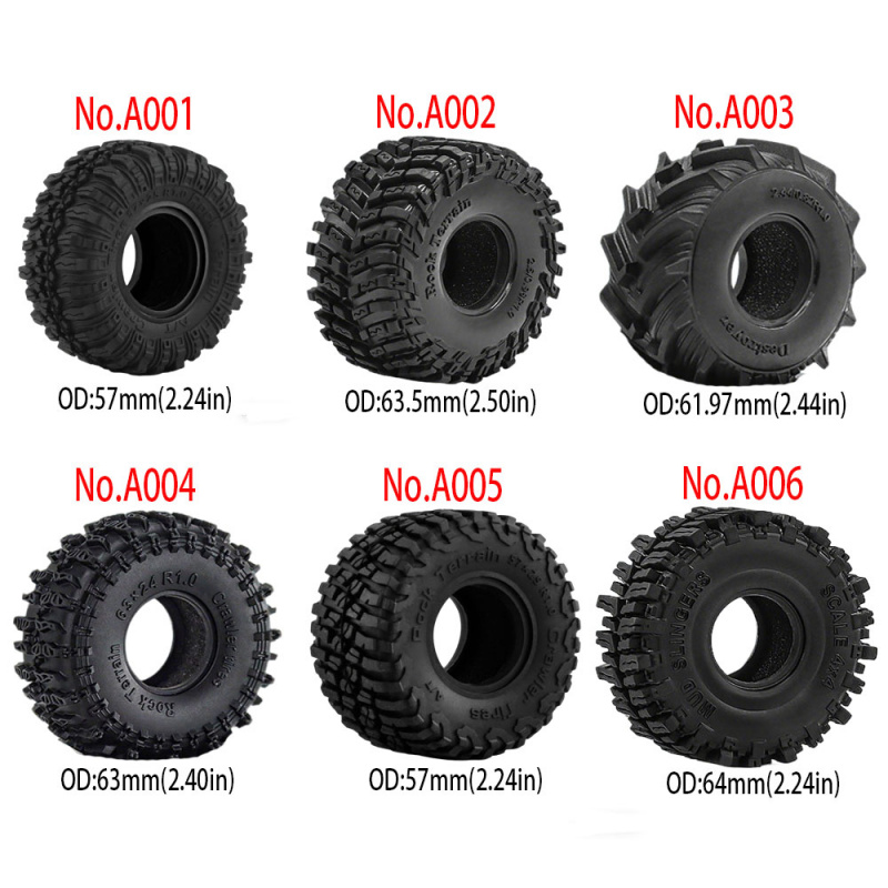 Rc Rock Crawler - 4PCS 1.0inch 57-67mm RC Crawler Tires