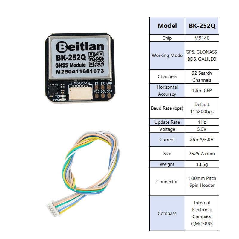 Gps Module Drone - Beitian BK-252Q GPS GNSS Module QMC5883