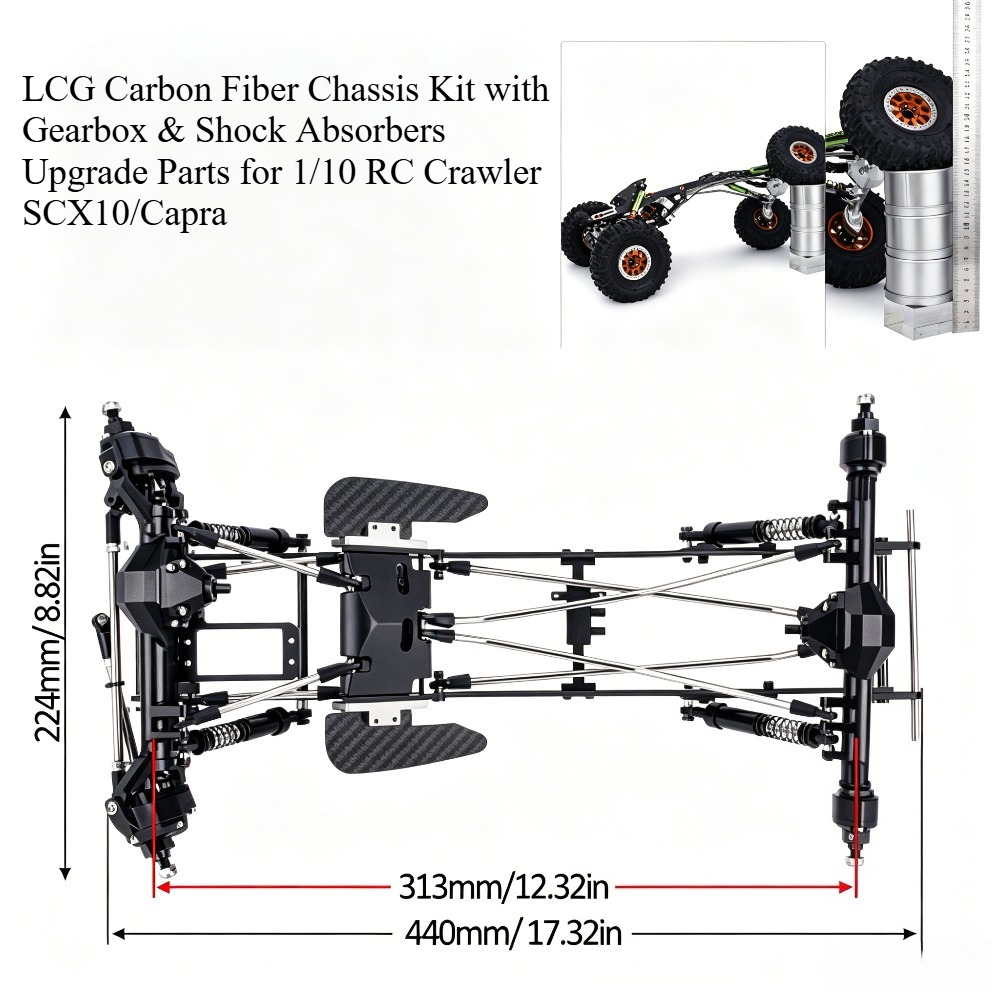 Rc Rock Crawler - 1/10 RC Rock Crawler LCG Carbon
