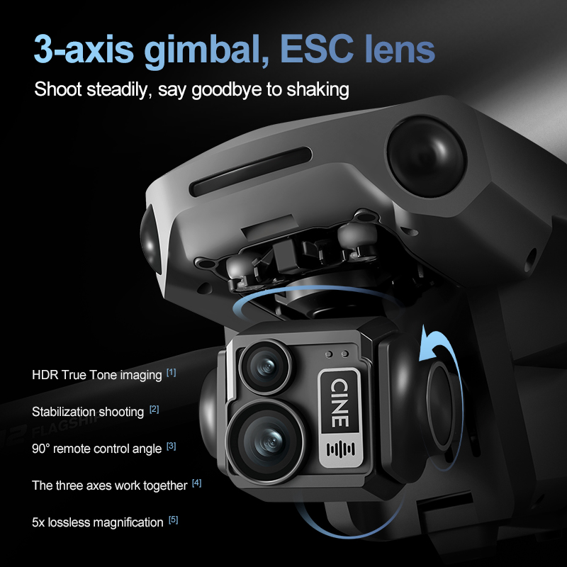 8K 3 Axis Gimbal Brushless 7.2 - огляд і ціна Drone Rc Harness