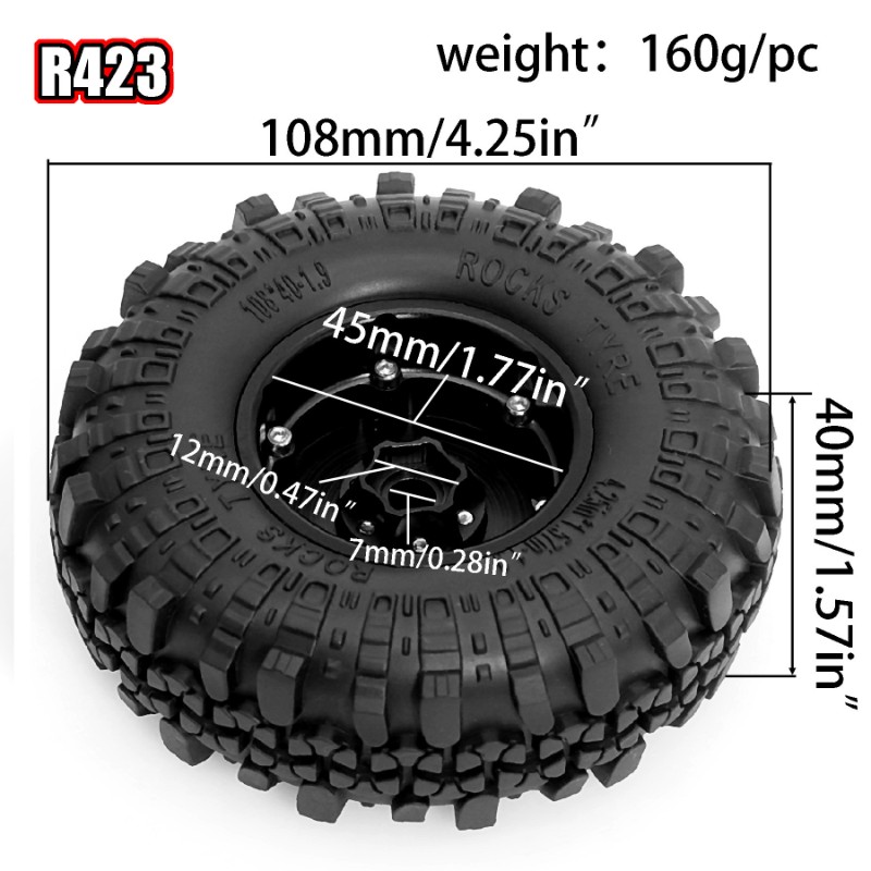 B05C-4PCS Beadlock Wheel Rim T - огляд і ціна Rc Rock Crawler
