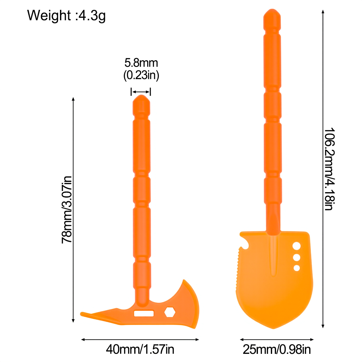 Simulated Plastic Shovel Picka - огляд і ціна Rc Rock Crawler