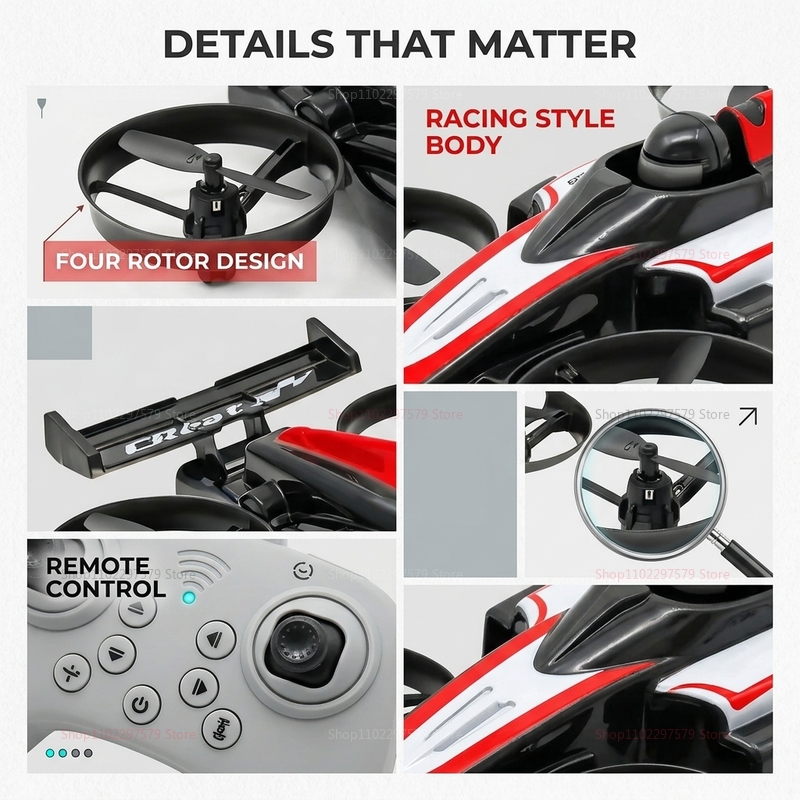 Mini Rc Flying Car 2.4G Remote - огляд і ціна Rc Drone And Flying Car
