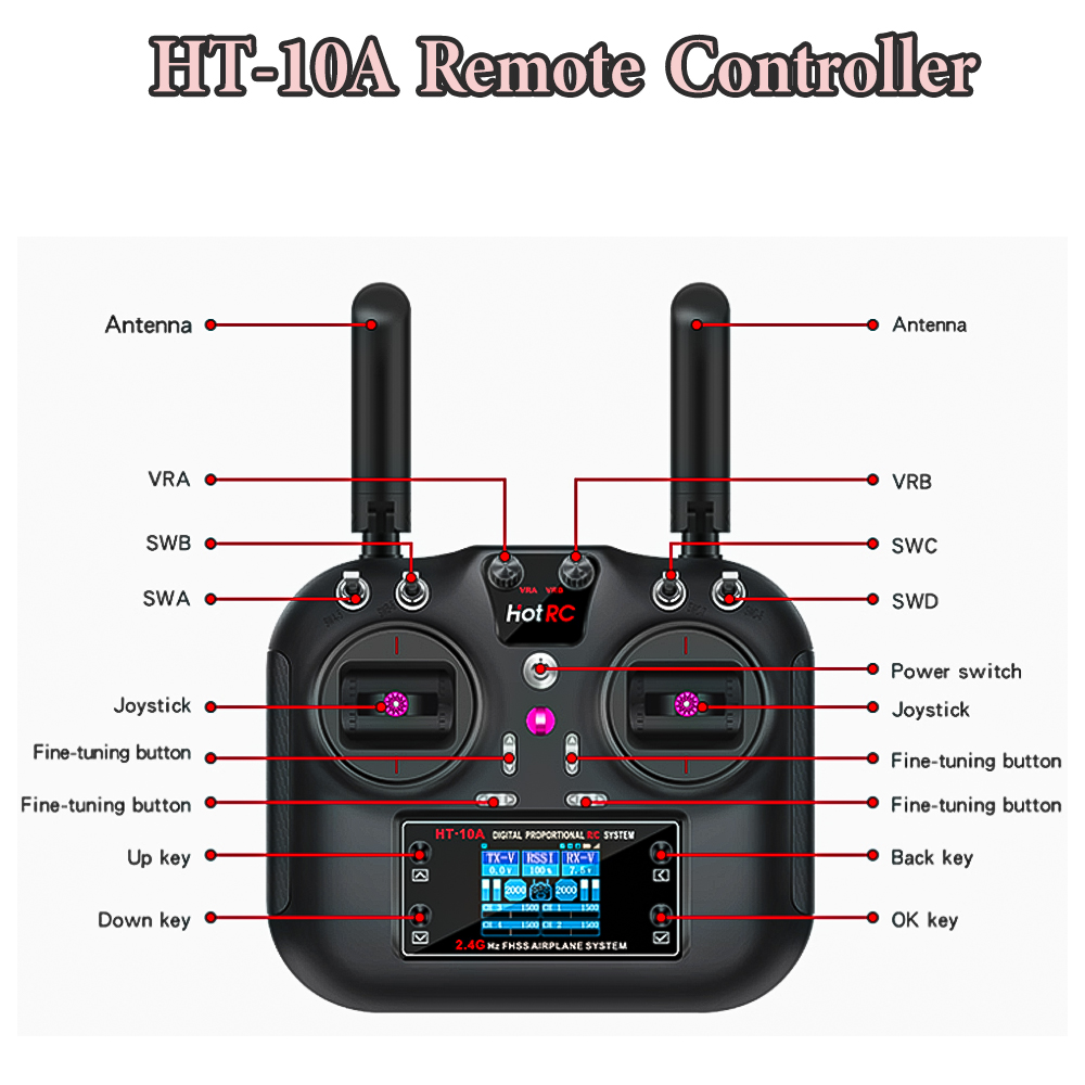 Hotrc HT-10A 2.4G 10CH Transmi - огляд і ціна Drone Rc Car