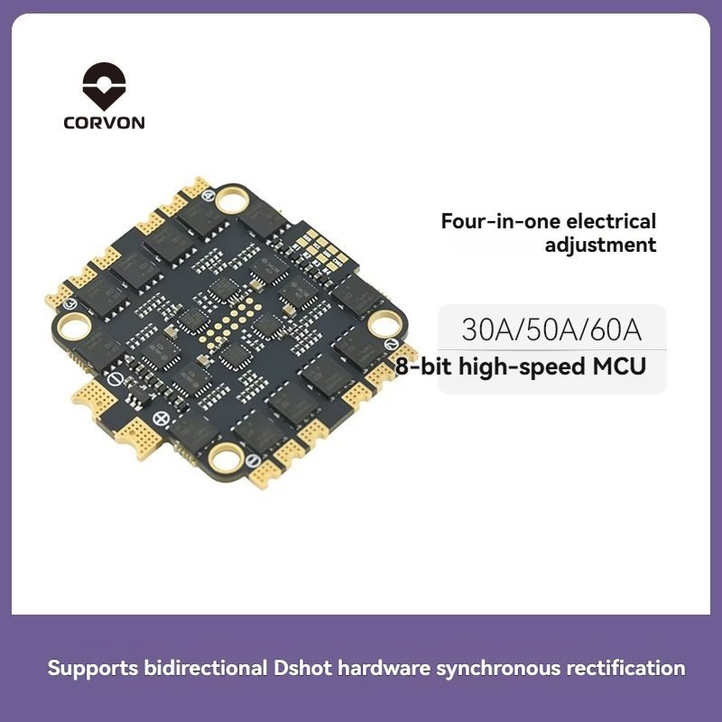 CORVON 8bit 30A 50A6 0A 4in1   - огляд і ціна Esc 4In1 Brushless