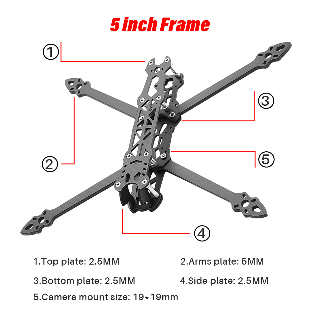 Mark4 5inch FPV Racing Drone F - огляд і ціна Carbon Fiber Drone Arm