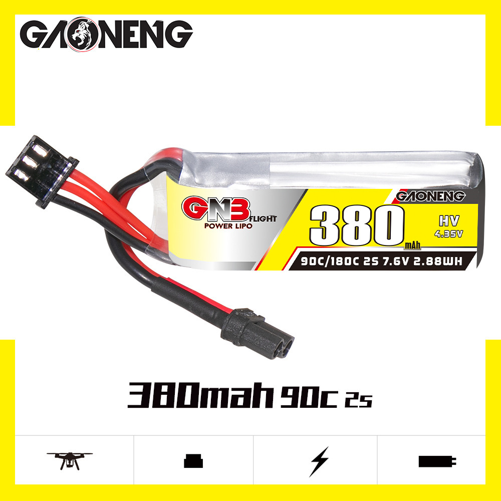 GNB 2S 7.6V 380mAh 90C/180C Li - огляд і ціна Drone Lipo Battery