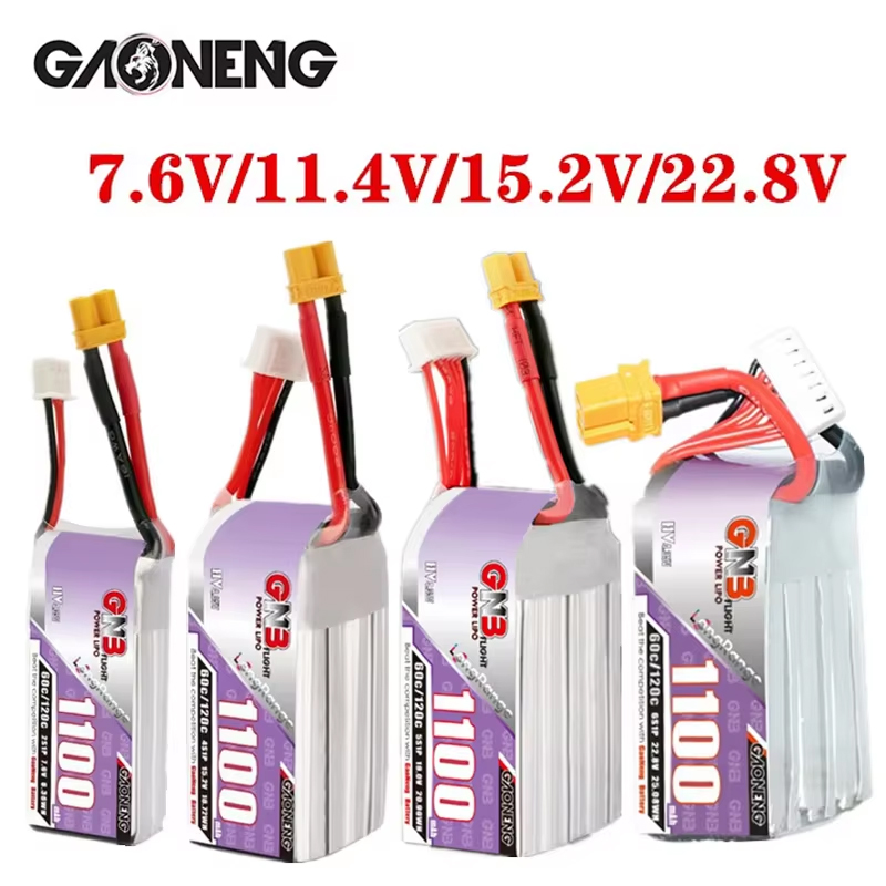 GNB 1100mAh 2S 3S 4S 6S 60C/12 - огляд і ціна Drone Lipo Battery