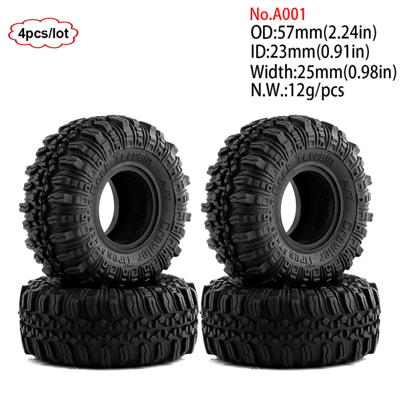 4PCS 1.0inch 57-67mm RC Crawle - огляд і ціна Rc Rock Crawler