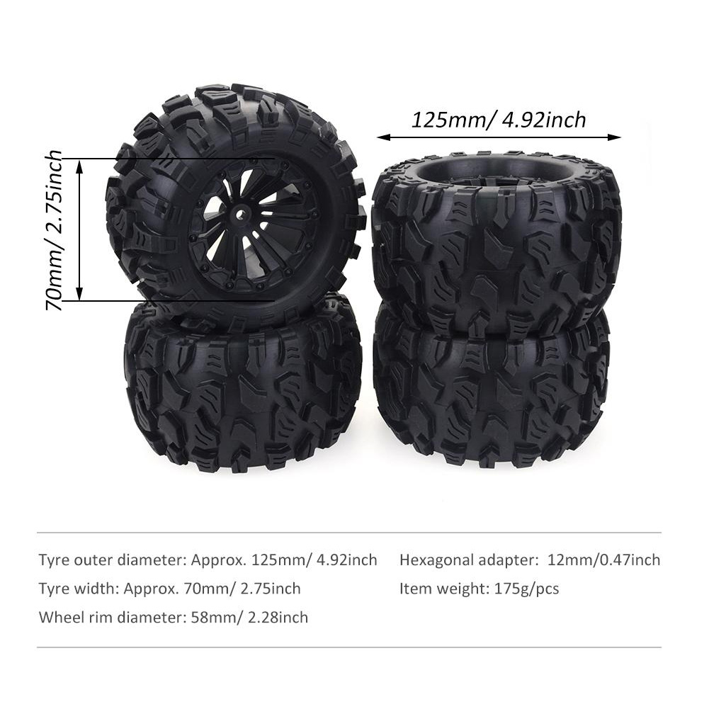 ZD Racing 4PCS 125MM 1/10 Mons - огляд і ціна Rc Rock Crawler