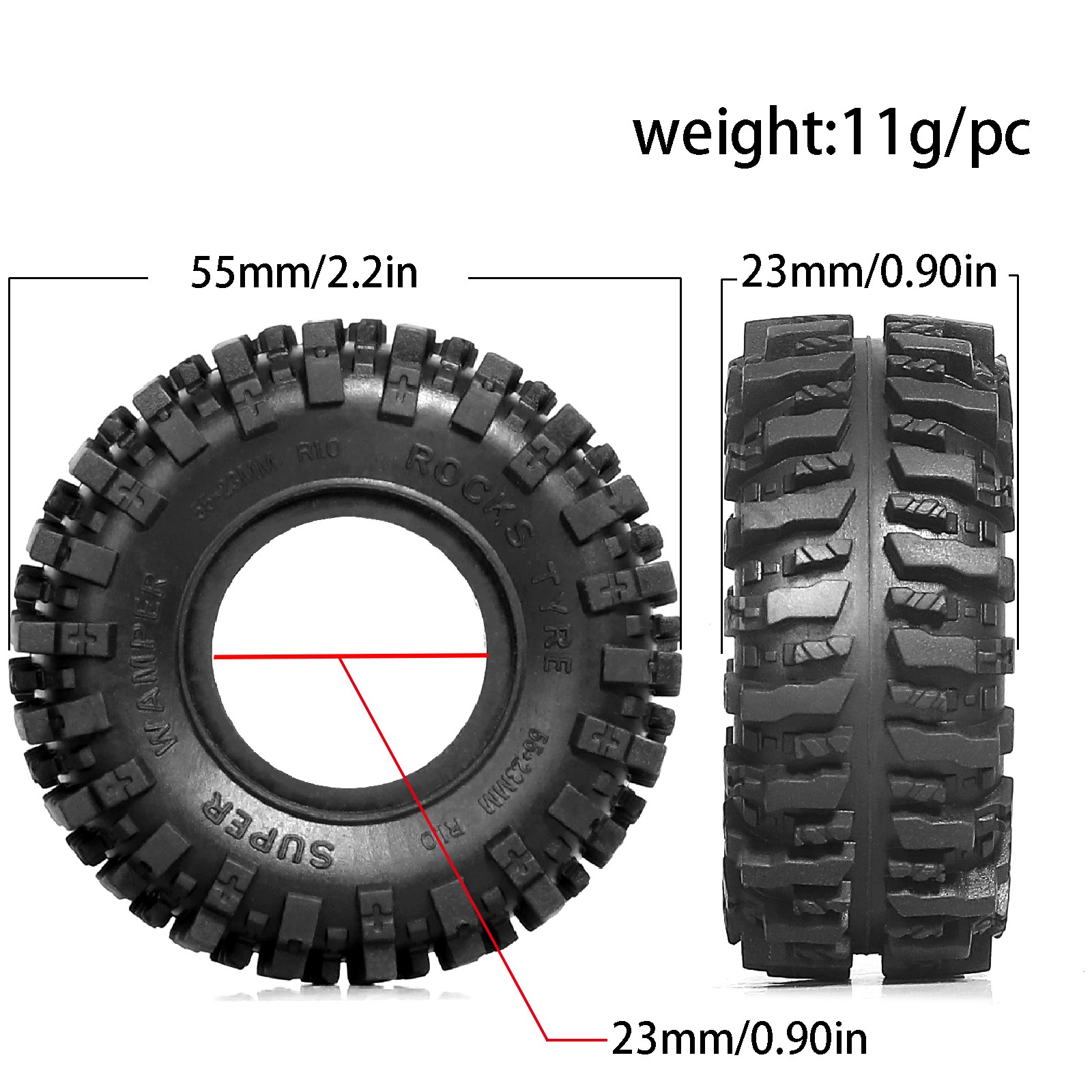 1.0 RC Crawler Tires 1/24 1/18 - огляд і ціна Rc Rock Crawler