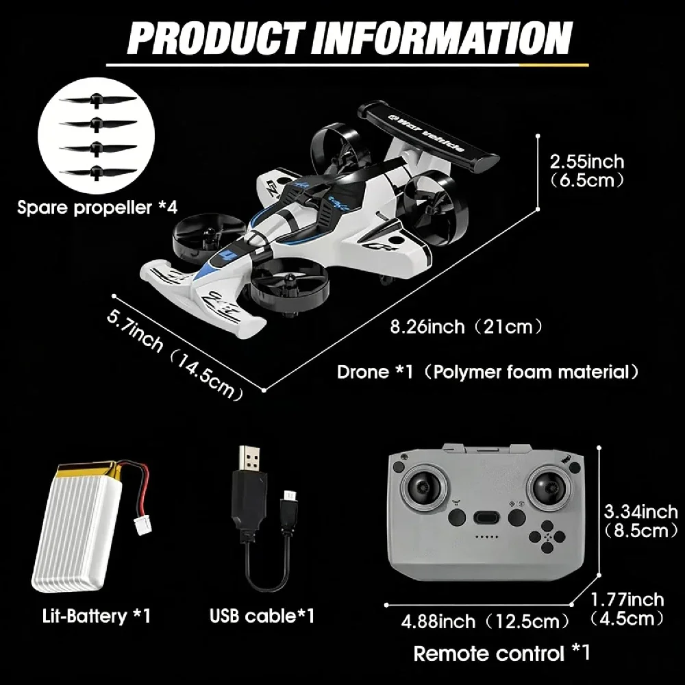 2 in 1 RC Flying Drone Car Dua - огляд і ціна Rc Drone And Flying Car