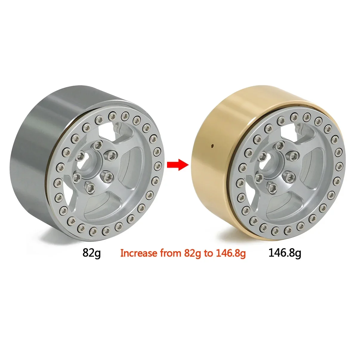 95g Brass 1.9 Inch Beadlock Wh - огляд і ціна Rc Rock Crawler